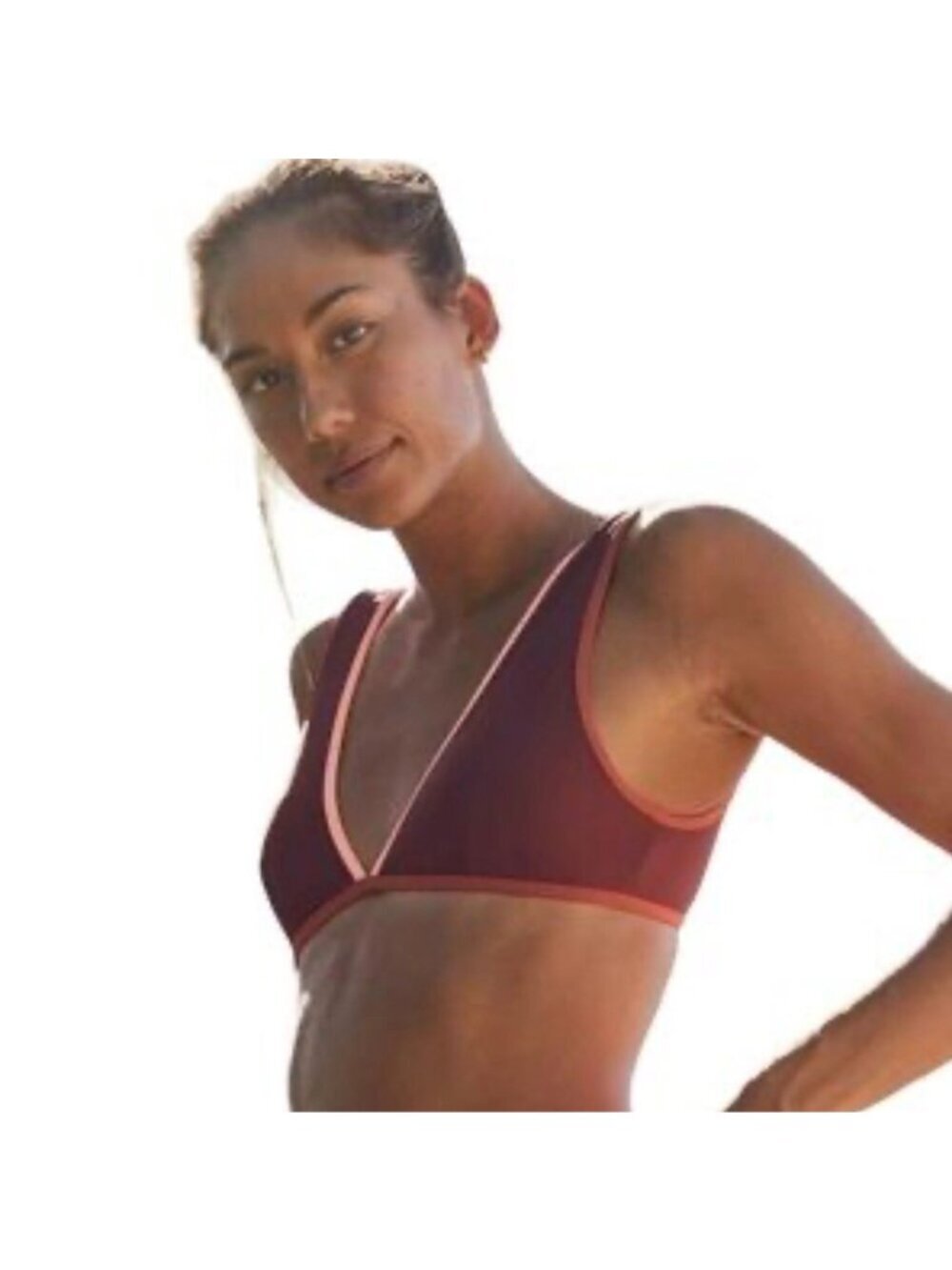 NWT Aerie Brown Padded Scoop Triangle Bikini Top - Size: Extra Large